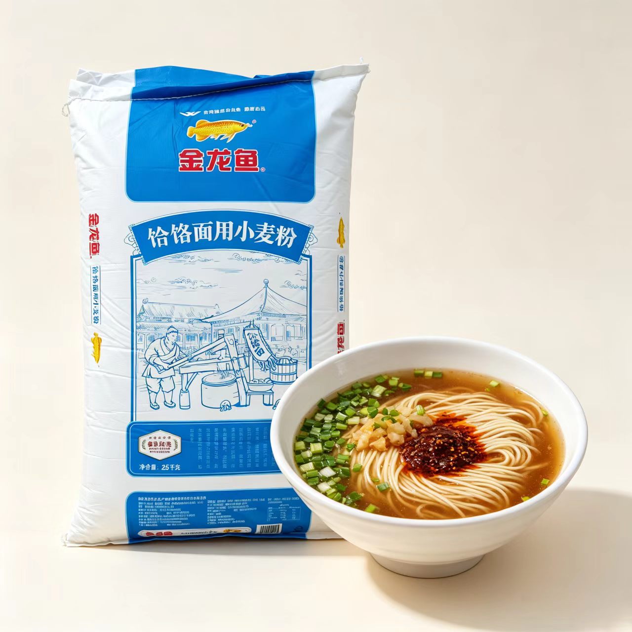 金龙鱼饸饹面用小麦粉50斤商用