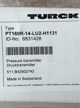 图尔克传感器PT160R-14-LU2-H1131全新原装 6831428订货号