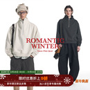 Unvesno 静奢高智抗静电5A抗菌短廓显高立领套头卫衣 抓绒