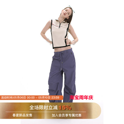 拼接背心UNVESNO拉链背心