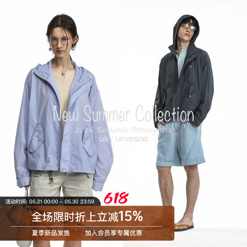 【防晒 凉感】Unvesno(UN)鳳鳞系列透气速干UPF50+凉感连帽防晒服
