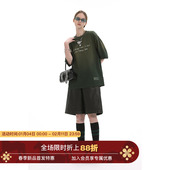 我迟到是为了美好 事物 Unvesno Slogan炒色洗水磨边短袖