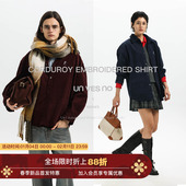 「新年限定」Vintage复古灯芯绒双人跳舞刺绣挺括衬衫 Unvesno