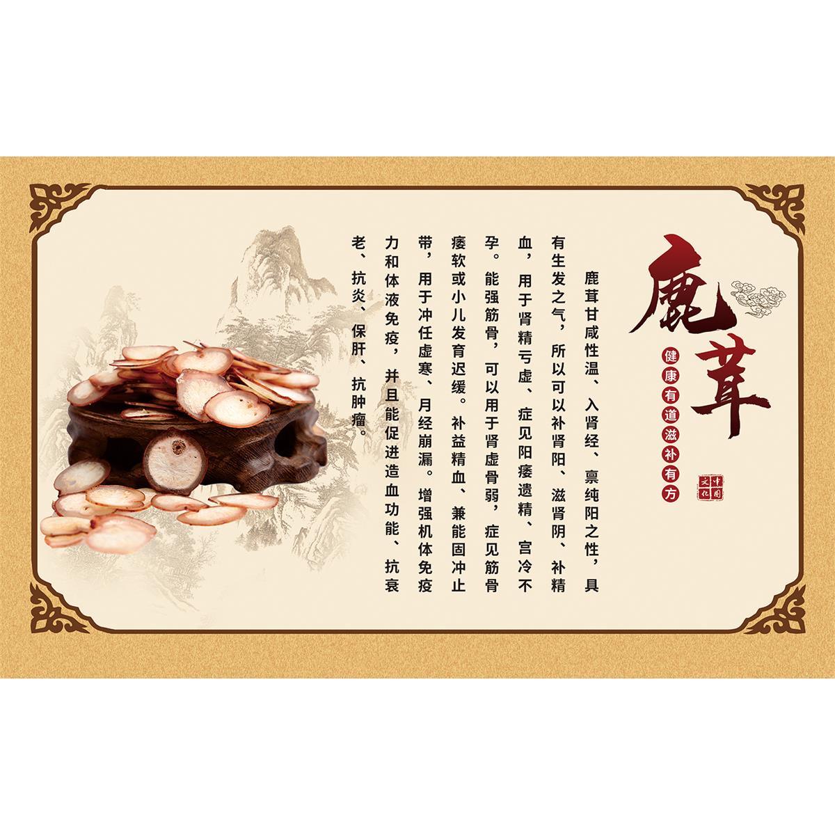 中草药海报中药材介绍贴纸挂图墙贴画三七中药房布置挂画海报