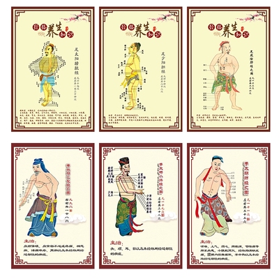 人体十二经络穴位挂图12正经海报中医经络图养生挂画大海报针灸定