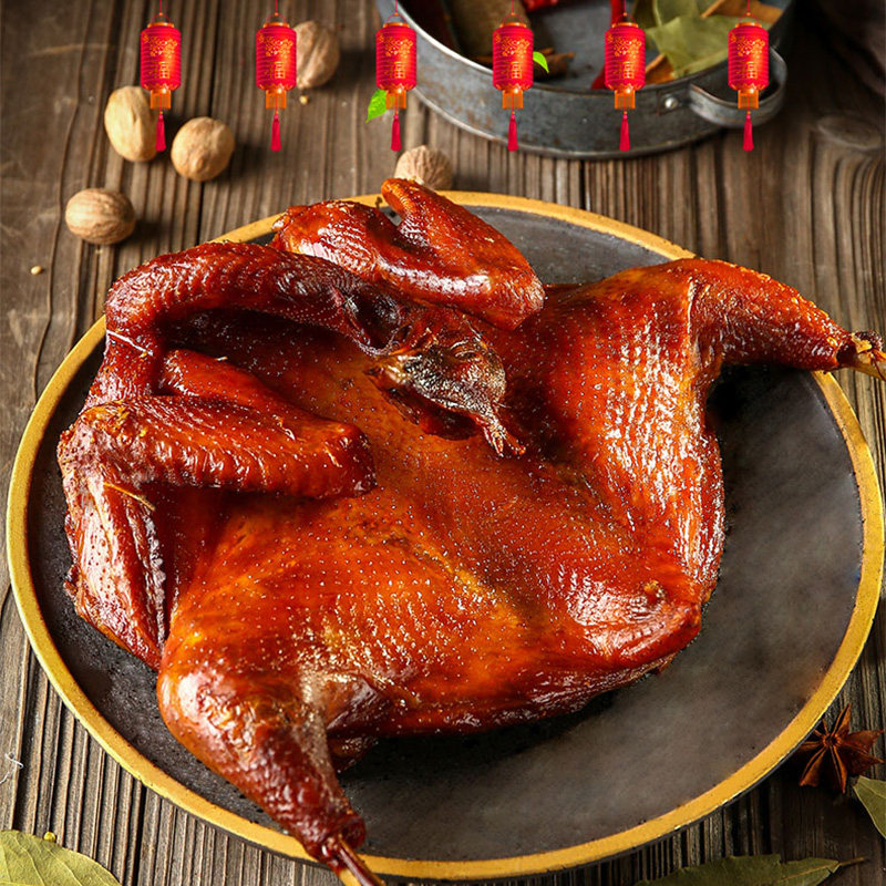 椒货手撕风干鸡 整只网红正宗卤味熏鸡即食特色小吃零食香辣鸡肉