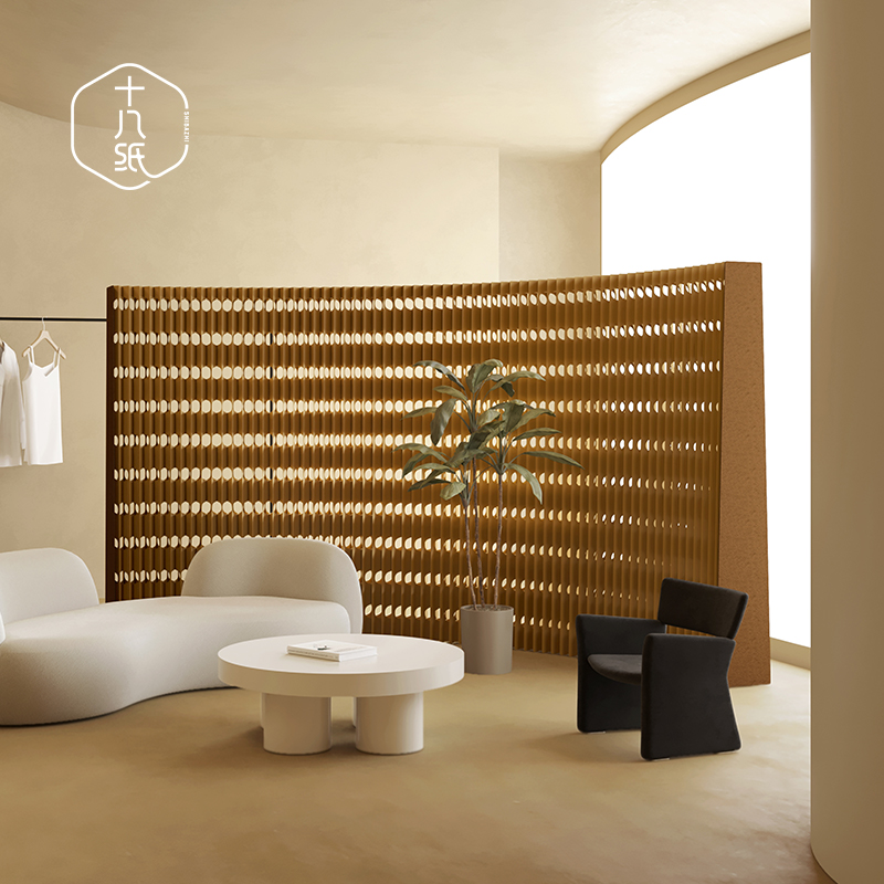 十八纸屏风隔断折叠移动拉开即用