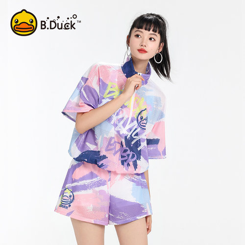 B.Duck分体泳衣女海边度假三件套微胖遮肚显瘦保守泡温泉游泳装 - 封面