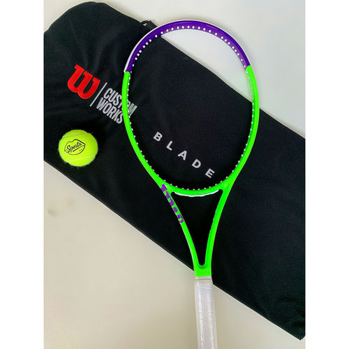 代购WILSON Pro Staff 97L V14威尔胜定制拍荧光绿网球拍