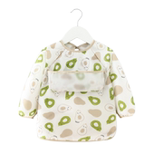 宝宝吃饭围兜儿童罩衣防水防脏婴儿饭兜护衣男女宝长袖 反穿衣围裙