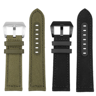 每刻佳适配Panerai沛纳海手表带PAM111 441 137帆布尼龙表带24mm