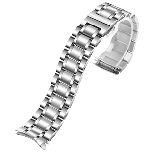 代用卡西欧手表带钢带EFR-303L/303D EQB-501 EFV-540钢表链22mm