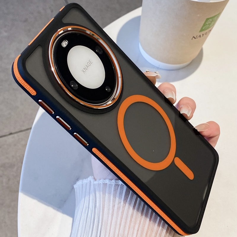 华为mate60磨砂高级感磁吸手机壳