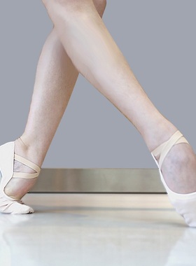 松紧口免系带舞蹈鞋儿童女软底练功猫爪鞋芭蕾中国跳舞鞋瑜伽形体