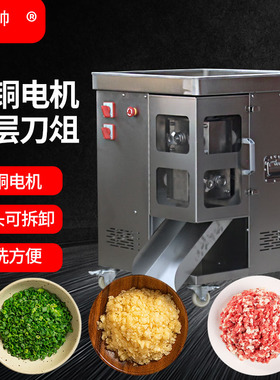 卡帅切肉机商用多功能大功率不锈钢立式大型电动鲜肉切片切丝机