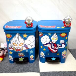 迪迦奥特曼垃圾桶家用客厅可爱高颜值卡通儿童房间男孩卧室卫生间