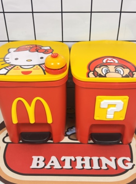 Hellokitty可爱去班味垃圾桶缓降卡通卧室带玄关脚踏办公室客厅