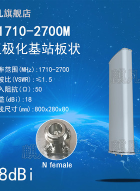联兆1710-2700M定向天线 4G基站板状定向天线TD-LTE双极化板状天线1710-2700MHz高增益18dBi正负45度扇区天线