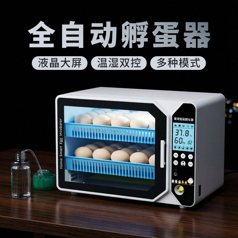 孟达孵蛋器小型全自动孵化器家用型小鸡鹦鹉孵化机液晶大屏孵化箱