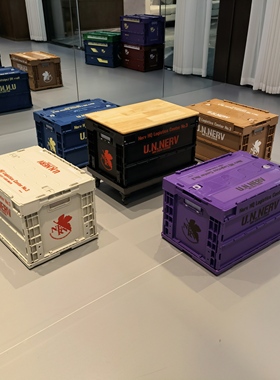 日式潮牌EVA新世纪福音战士收纳箱 NERV家用车载储物整理箱折叠箱