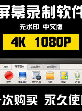 电脑录屏软件屏幕声音录像录制模式工具1080P无水印MP4格式