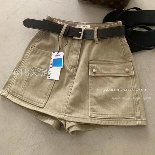 LOW BETTARY68609时尚牛仔短裙裤女夏2026新款韩版休闲a字工装裙