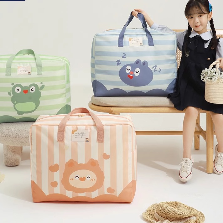 幼儿园被子收纳袋卡通棉被整理袋衣物被子儿童大容量行李手提袋