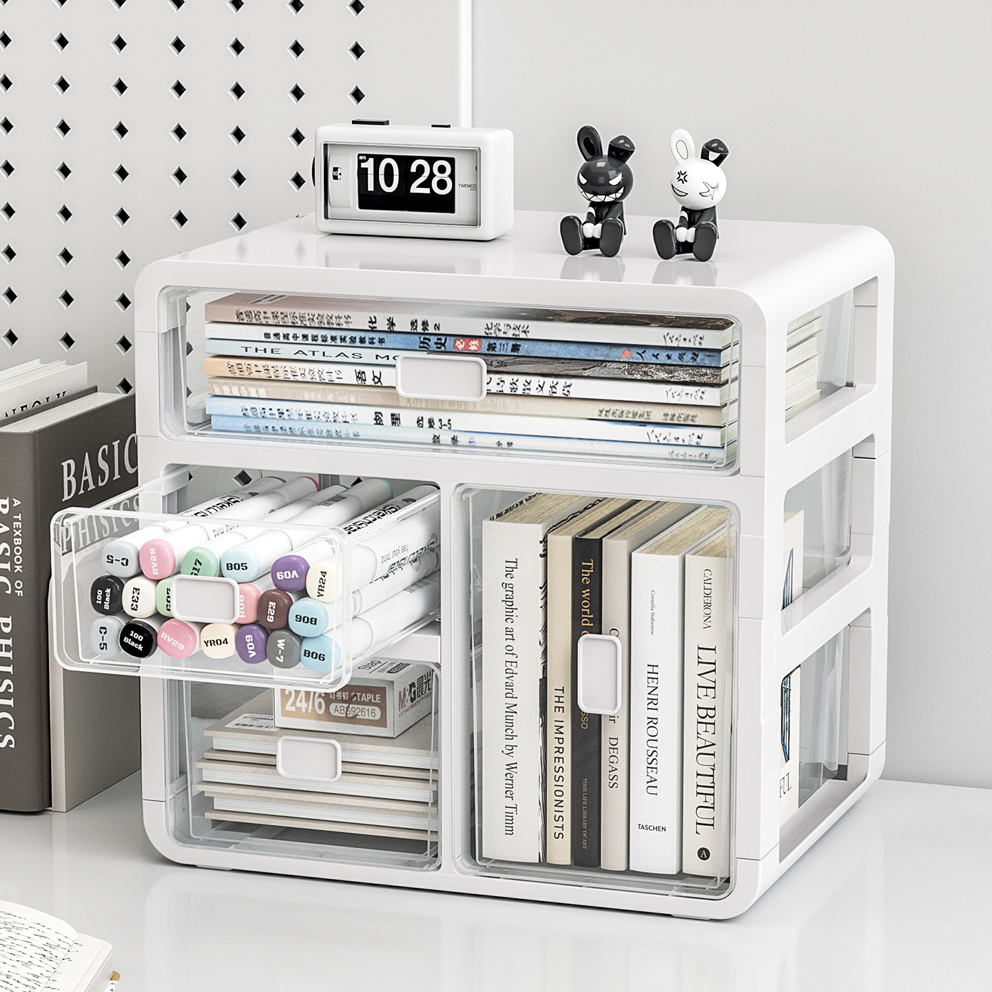 桌面收纳盒抽屉式大容量