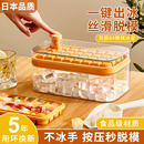 冻冰块模具制冰神器按压冰格冰箱制冰盒家用食品级自制带盖储冰盒