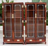 南美红酸枝微凹黄檀玻璃酒柜置物架展示柜古典新中式 红木家具