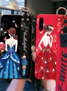红色女神适用华为P30pro手机壳限量版防摔全包p30磨砂硅胶软壳p30por带挂绳p3o女款p30p保护套华p30p创意p20