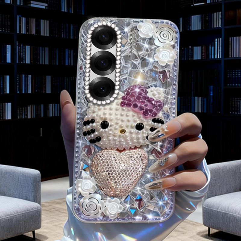 高端奢华镶钻手机壳，不掉钻，不发黄