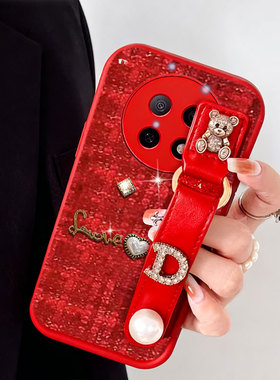 布艺小香风红色本命年适用OPPOA5Pro手机壳/2026年R9s秋冬K9保护套K10毛绒A9防摔k9全包A6i新年A32高级感A95