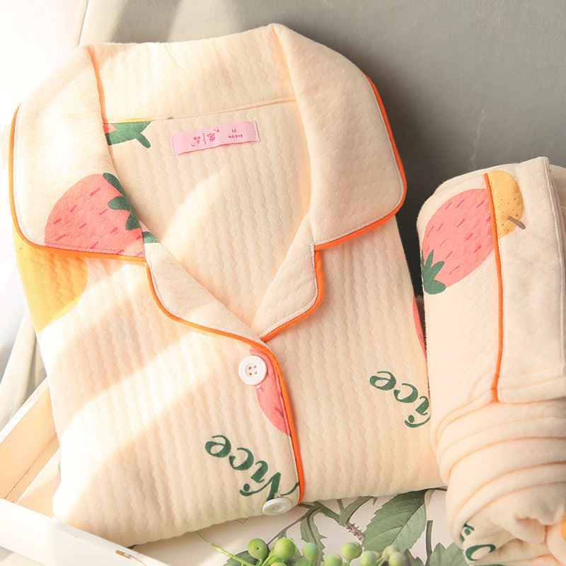 月子服春秋纯棉10月份11冬季产后哺乳睡衣秋冬空气棉孕妇产妇出院