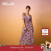 DVF2026早春新款 双面穿 梦幻花卉工艺花卉弹力网纱连衣裙DS4T005