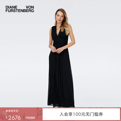 DVF经典黑小黑裙连衣裙