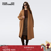 毛呢羊毛沙漠驼大衣外套CL3T004 DVF2025秋冬新款 季 末甄选