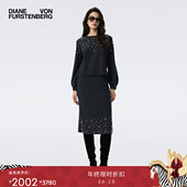 午夜灰羊毛半裙KN3T005 DVF2025秋冬新款 季 末甄选