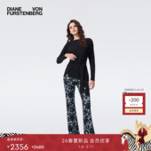 重工金属针织 DVF2026早春新款 黑色修身 长袖 上衣BL4T017