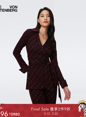 [博主同款]DVF几何图案针织提花裹身上衣BL3S016