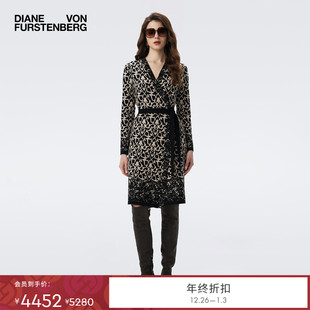 阿拉伯藤蔓编织提花裹身裙DR3T002 DVF2025秋冬新款 提花工艺