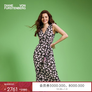 幸福花园太阳花弹力网纱双面裹身裙DW1T012 DVF2025新款 双面穿