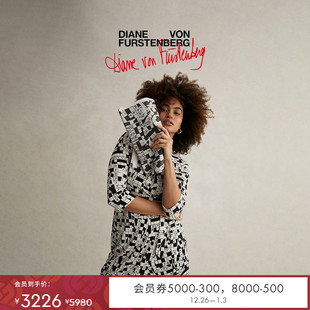 DVF WRAP 50周年限定系列桑蚕丝裹身连衣裙MR38E00 100%真丝