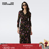 神秘花园图案弹力网纱裹身裙DW3T005 DVF2025秋冬新款 NEW WRAP