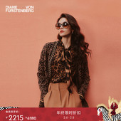 提花工艺 DVF2025秋冬新款 针织提花科莫花呢针织衫 开衫 WC3T003