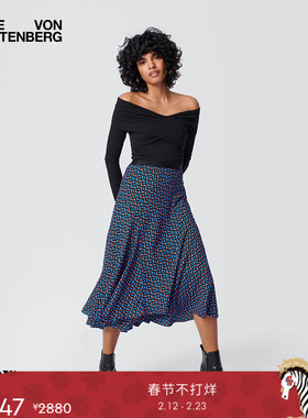 DVF 一字肩打底衫黑色长袖性感上衣BL4Q016