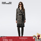 DVF2025秋冬新款 提花工艺 阿拉伯藤蔓编织提花裹身裙DR3T002