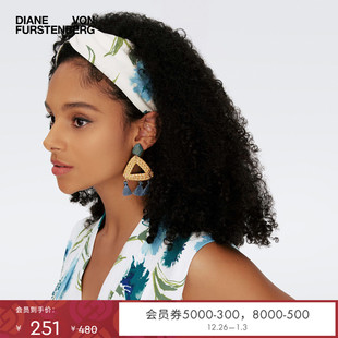 DVF礼物蓝绿缤纷花影图案发饰OT1S005