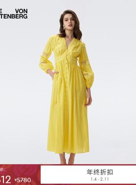 [玫瑰同款]DVF2025秋季新款度假茶歇裙连衣裙DL2T015