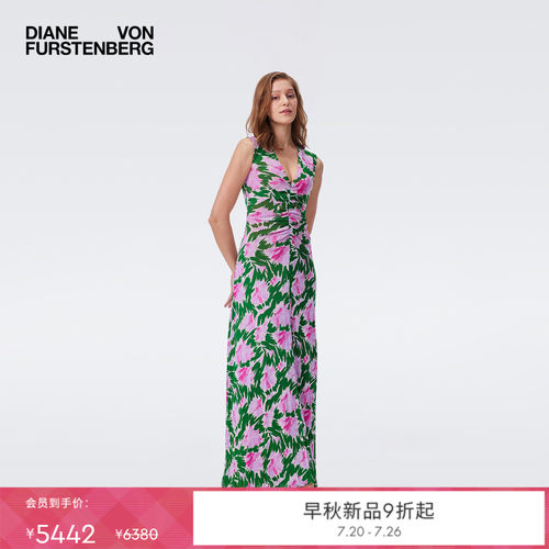 [双面穿]DVF2026早秋新款艺术花卉优雅感海岛度假风连衣裙DS2U019